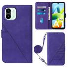 For Xiaomi Redmi A1 Crossbody 3D Embossed Flip Leather Phone Case(Purple) - 1