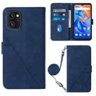 For UMIDIGI A13 / A13 Pro / A13S Crossbody 3D Embossed Flip Leather Phone Case(Blue) - 1