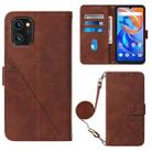 For UMIDIGI A13 / A13 Pro / A13S Crossbody 3D Embossed Flip Leather Phone Case(Brown) - 1