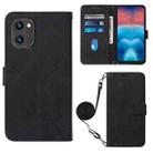 For UMIDIGI G1 Crossbody 3D Embossed Flip Leather Phone Case(Black) - 1