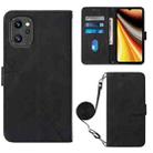 For UMIDIGI Power 7 Max Crossbody 3D Embossed Flip Leather Phone Case(Black) - 1