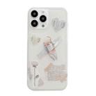 For iPhone 14 Translucent Frosted IMD TPU Phone Case(Paper Cat) - 1