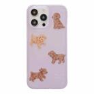 For iPhone 14 Translucent Frosted IMD TPU Phone Case(Pink Teddy) - 1