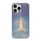 For iPhone 14 Pro Translucent Frosted IMD TPU Phone Case(Handstand Cat) - 1