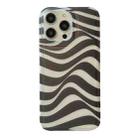 For iPhone 14 Pro Max Translucent Frosted IMD TPU Phone Case(BW Stripes) - 1