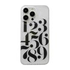 For iPhone 14 Pro Max Translucent Frosted IMD TPU Phone Case(Numbers) - 1