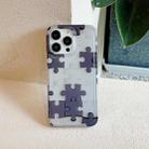 For iPhone 13 Translucent Frosted IMD TPU Phone Case(Gray White Puzzle) - 2