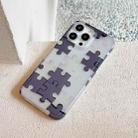 For iPhone 13 Translucent Frosted IMD TPU Phone Case(Gray White Puzzle) - 4
