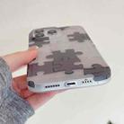 For iPhone 13 Translucent Frosted IMD TPU Phone Case(Gray White Puzzle) - 5