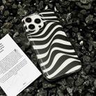 For iPhone 12 Pro Translucent Frosted IMD TPU Phone Case(BW Stripes) - 2