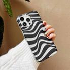 For iPhone 12 Pro Translucent Frosted IMD TPU Phone Case(BW Stripes) - 4