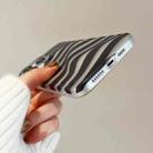 For iPhone 12 Pro Translucent Frosted IMD TPU Phone Case(BW Stripes) - 5
