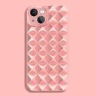 For iPhone 14 Pro Riveted Smooth TPU Phone Case(Pink) - 1