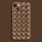 For iPhone 13 Riveted Smooth TPU Phone Case(Brown) - 1