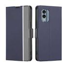 For Nokia X30 5G Twill Texture Side Buckle Leather Phone Case(Blue) - 1