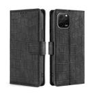 For Huawei nova Y61 Skin Feel Crocodile Magnetic Clasp Leather Phone Case(Black) - 1