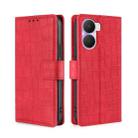 For Honor Play 40 Plus Skin Feel Crocodile Magnetic Clasp Leather Phone Case(Red) - 1