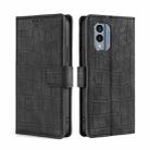 For Nokia X30 5G Skin Feel Crocodile Magnetic Clasp Leather Phone Case(Black) - 1