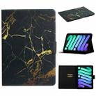 For iPad 10th Gen 10.9 2022 Colored Drawing Pattern Flip Leather Smart Tablet Case(Black Gold) - 1