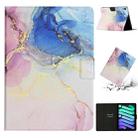 For iPad 10th Gen 10.9 2022 Marble Pattern Leather Smart Tablet Case(Pink Blue) - 1