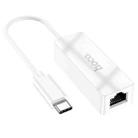 hoco UA22 Acquire USB-C / Type-C Wired 100 Mbps Ethernet Adapter(White) - 1