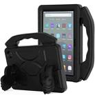 For Amazon Kindle Fire 7 2022 Children EVA Shockproof Tablet Case with Thumb Bracket(Black) - 1