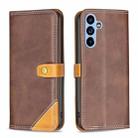 For Samsung Galaxy A54 5G Color Matching Double Sewing Thread Leather Phone Case(Brown) - 1