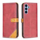 For Samsung Galaxy A54 5G Color Matching Double Sewing Thread Leather Phone Case(Red) - 1