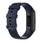 Color Buckle TPU Wrist Strap Watch Band for Fitbit Charge 4 / Charge 3 / Charge 3 SE, Size: S(Navy Blue) - 4