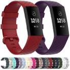 Color Buckle TPU Wrist Strap Watch Band for Fitbit Charge 4 / Charge 3 / Charge 3 SE, Size: S(Navy Blue) - 8