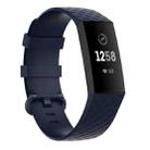 Color Buckle TPU Wrist Strap Watch Band for Fitbit Charge 4 / Charge 3 / Charge 3 SE, Size: L(Navy Blue) - 1