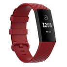 Color Buckle TPU Wrist Strap Watch Band for Fitbit Charge 4 / Charge 3 / Charge 3 SE, Size: L(Red) - 1