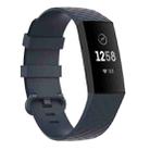 Color Buckle TPU Wrist Strap Watch Band for Fitbit Charge 4 / Charge 3 / Charge 3 SE, Size: L(Blue Gray) - 1