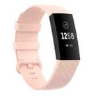 Color Buckle TPU Wrist Strap Watch Band for Fitbit Charge 4 / Charge 3 / Charge 3 SE, Size: L(Light Pink) - 1
