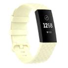Color Buckle TPU Wrist Strap Watch Band for Fitbit Charge 4 / Charge 3 / Charge 3 SE, Size: L(Light Yellow) - 1