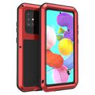 For Galaxy A51 LOVE MEI Metal Shockproof Waterproof Dustproof Protective Case(Red) - 1