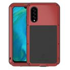 For Galaxy A70s LOVE MEI Metal Shockproof Waterproof Dustproof Protective Case(Red) - 1