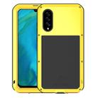 For Galaxy A70s LOVE MEI Metal Shockproof Waterproof Dustproof Protective Case(Yellow) - 1