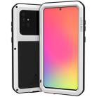 For Galaxy A71 LOVE MEI Metal Shockproof Waterproof Dustproof Protective Case(White) - 1