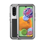 For Galaxy A90 5G LOVE MEI Metal Shockproof Waterproof Dustproof Protective Case(Silver) - 1