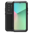 For Galaxy S20 Ultra LOVE MEI Metal Shockproof Waterproof Dustproof Protective Case(Black) - 1