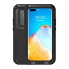 For Huawei P40 Pro LOVE MEI Metal Shockproof Waterproof Dustproof Protective Case(Black) - 1