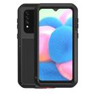 For Galaxy A30s LOVE MEI Metal Shockproof Waterproof Dustproof Protective Case(Black) - 1