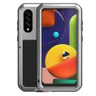 For Galaxy A50s LOVE MEI Metal Shockproof Waterproof Dustproof Protective Case(Silver) - 1
