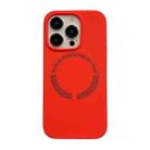 For iPhone 14 Plus Magsafe Magnetic Silicone Phone Case(Red) - 1
