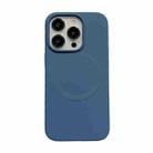 For iPhone 14 Plus Magsafe Magnetic Silicone Phone Case(Dark Blue) - 1