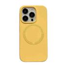 For iPhone 14 Plus Magsafe Magnetic Silicone Phone Case(Yellow) - 1