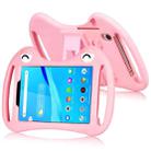For TCL Tab 8 4G Cartoon Silicone Shockproof Protective Tablet Case with Stand & Handheld(Pink) - 1