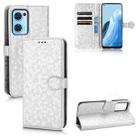 For OPPO Reno7 5G Global / Find X5 Lite Honeycomb Dot Texture Leather Phone Case(Silver) - 1
