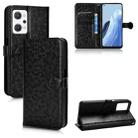 For OPPO Reno7 A JP Version Honeycomb Dot Texture Leather Phone Case(Black) - 1